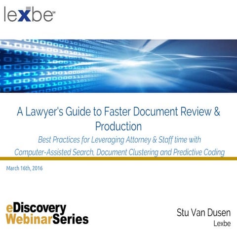 Faster document review and production