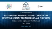 Faster Fabrics Running Against Limits of the Operating System, the Processor, and the I/O Bus
