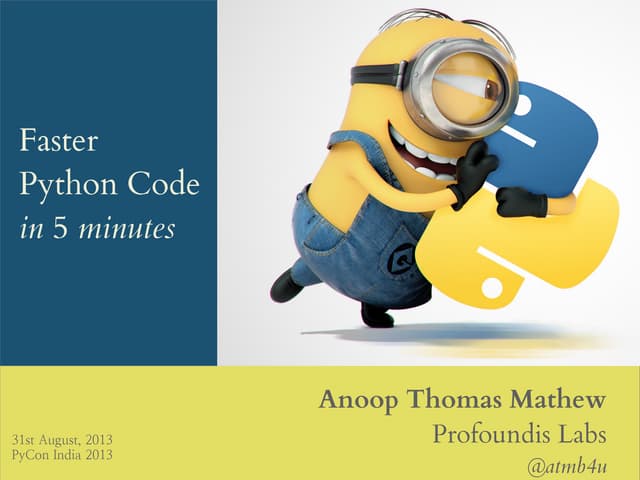 Faster Python