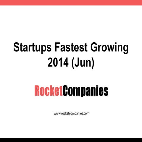 Fastest Startups of the World (2014)