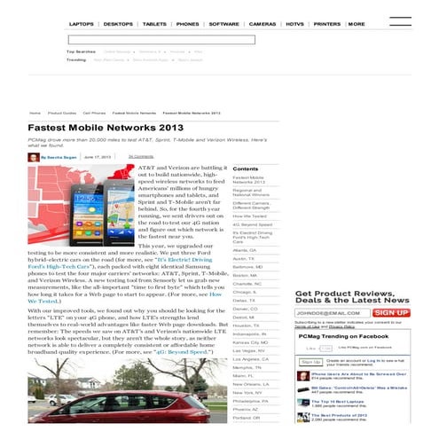 Fastest mobile networks 2013   pc mag 1