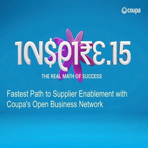 Fastest Path to Supplier Enablement 