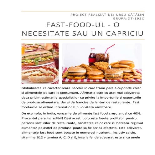 Fast food | DOCX