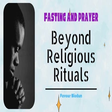 Fasting and Prayer beyond religious rituals.pdf