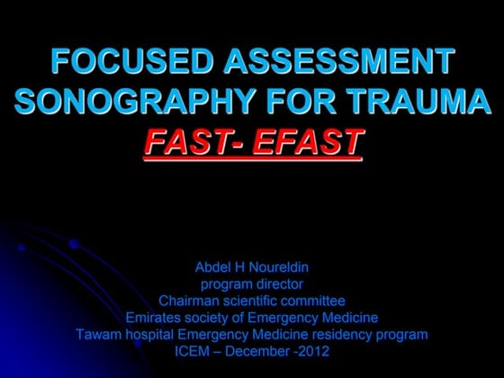 Ultrasound in emergency medicine | PPTX | Heart and Cardiovascular ...