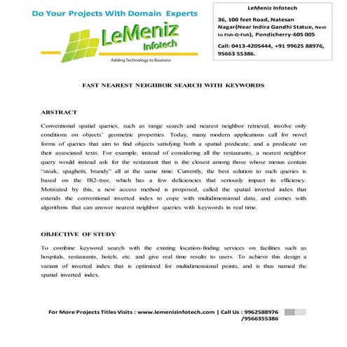 Fast nearest neighbor search with keywords | DOCX