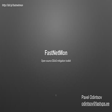 FastNetMon - ENOG9 speech about DDoS mitigation