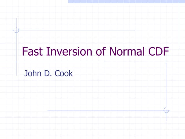 Fast coputation of Phi(x) inverse