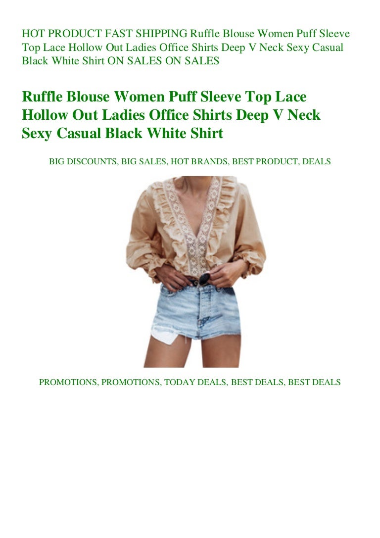 ladies black frilly blouse