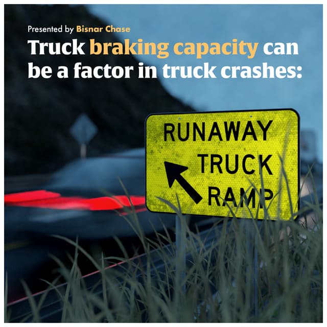 Truck braking capacity can be a factor in truck crashes