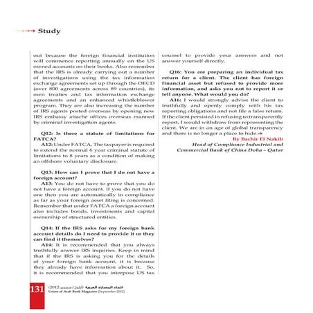 Fatca ii   defusing the bomb (ban) uab magazine september 2012