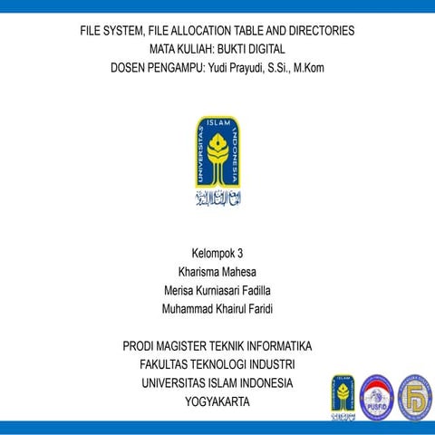 File System, FAT and Directories