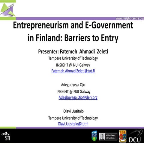Entrepreneurism and e-government in finland