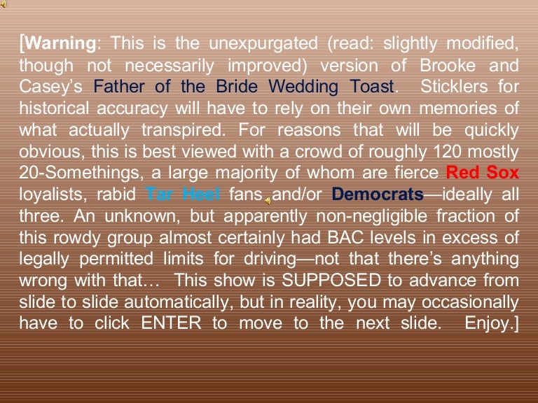 father of the bride wedding toast download to hear sound