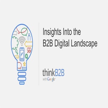 Google Presentation: Insights Into the B2B Digital Landscape