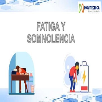Fatiga y Somnolencia en el trabajo y conduccion | PPTX