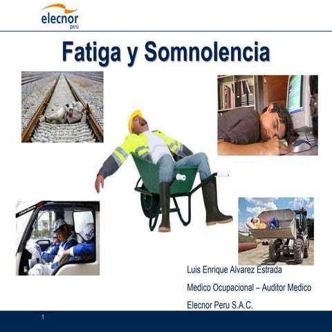 FATIGA Y SOMNOLENCIA en el ambiente de trabajo | PPTX
