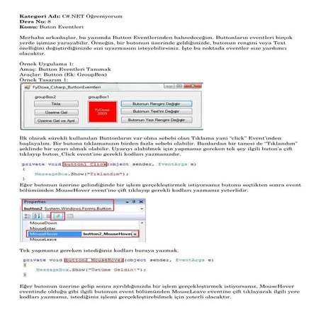 Fatih Yildizhan Button Eventleri