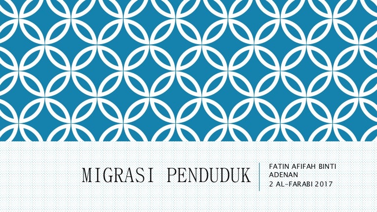 Migrasi Penduduk Tingkatan 2