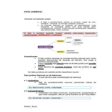 Fato jurídico | DOCX