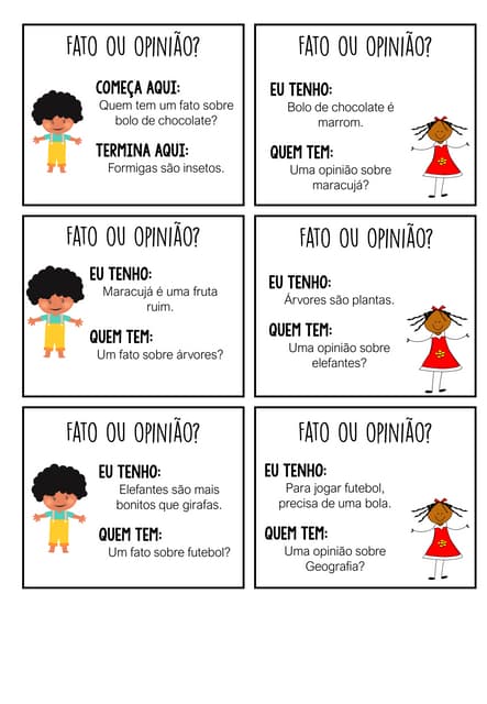 Fato ou opinião.pdf | Geography | Science