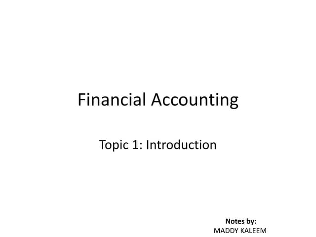Financial Accounting