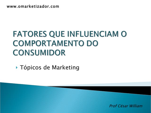 Fatores que influenciam o comportam...