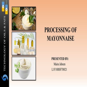 Processing of Mayonnaise 