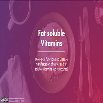 Fat soluble vitamins