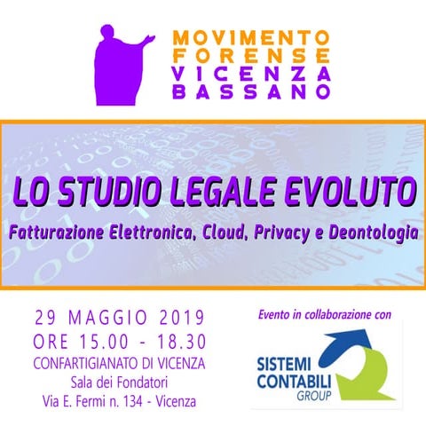 Lo Studio Legale Evoluto - Vicenza, 29 maggio 2019