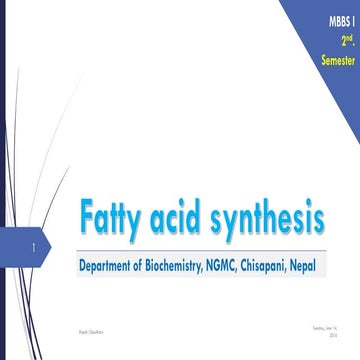 Fatty acid synthesis
