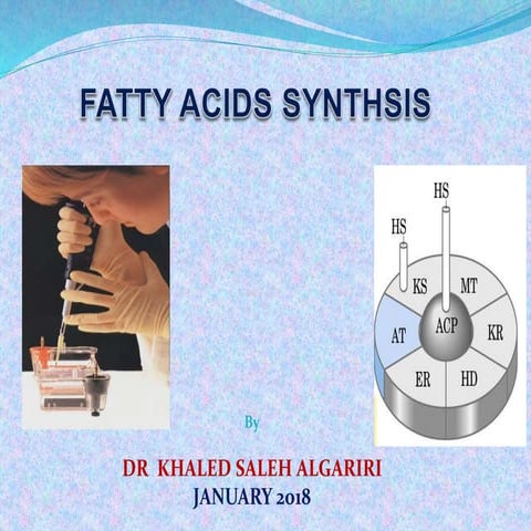Fatty acid synthesis 2018