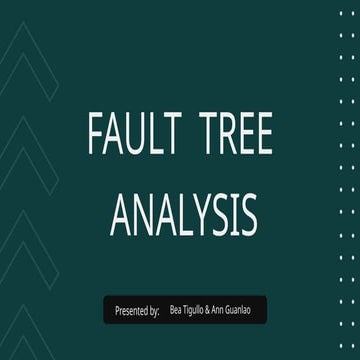 Fault-Tree-Analysis for learning and understanding