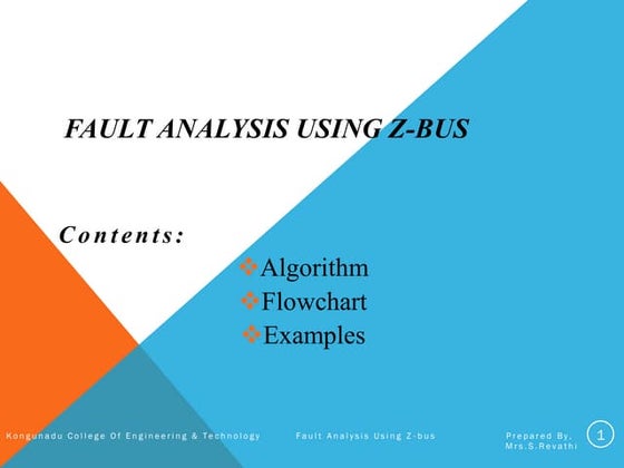 Fault analysis using z bus