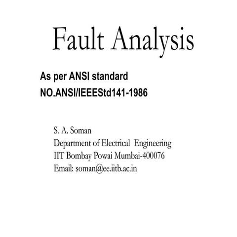 fault level analysis fault level analysis