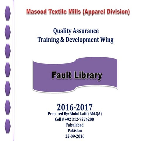Fault Library 2016-2017 By Abdul Latif (+92 3127274200)