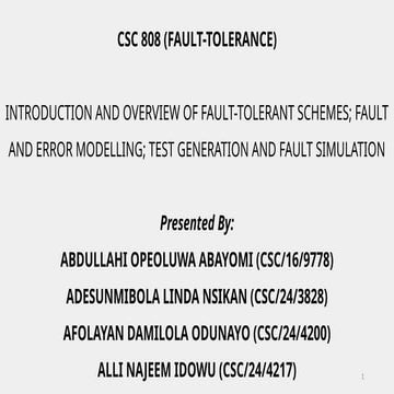 INTRODUCTIONTONFAULTTOLERANTSYSTEMS.pptx