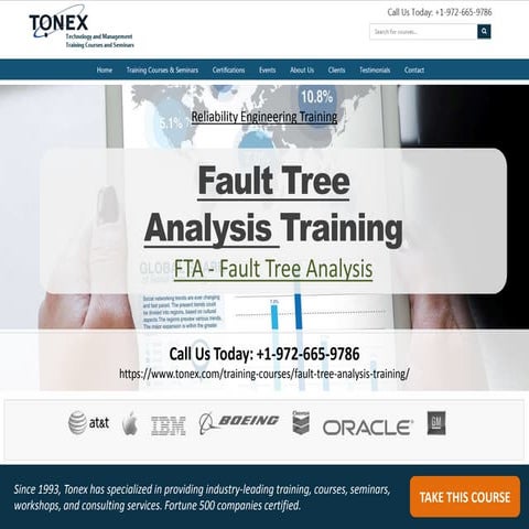 Fault Tree Analysis FTA Training