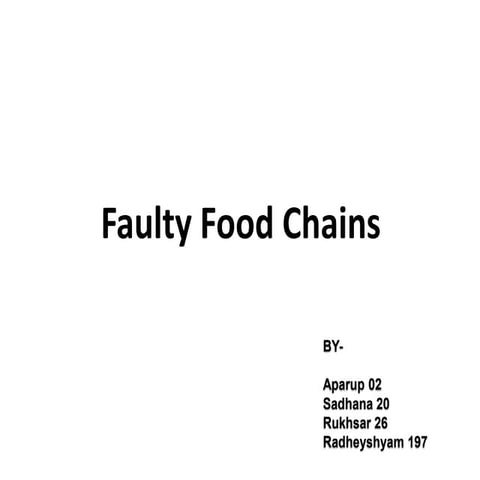 Wastage along the food supply chain | PPTX
