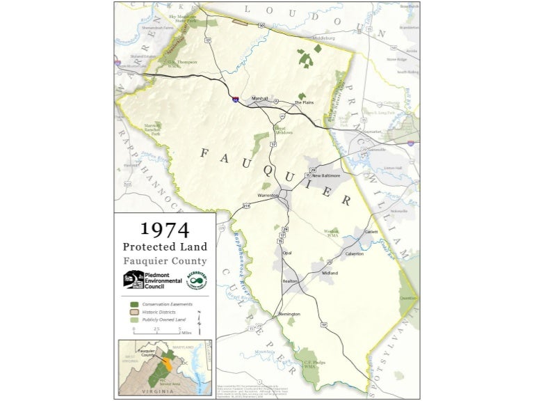 Fauquier County Conservation Easements through Time
