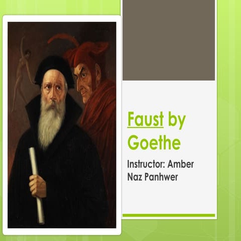 Faust by Goethe. Magical literary world.