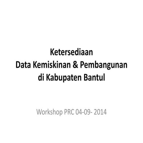 ketersediaan data di Bantul