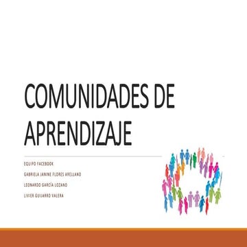 Comunidad de aprendizaje | PPTX