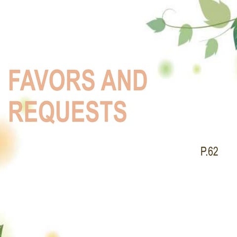 Favors and requests (final)