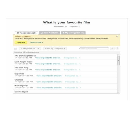 Favourite film   survey