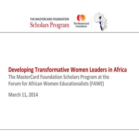 Developing Transformative Women Leaders in Sub-Saharan Africa | PPTX