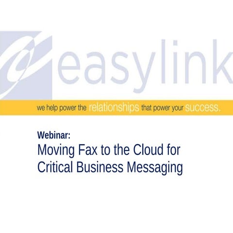 Fax webinar presentation slides slideshare
