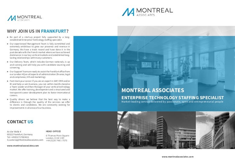 Montreal Associates Frankfurt Office Opening March