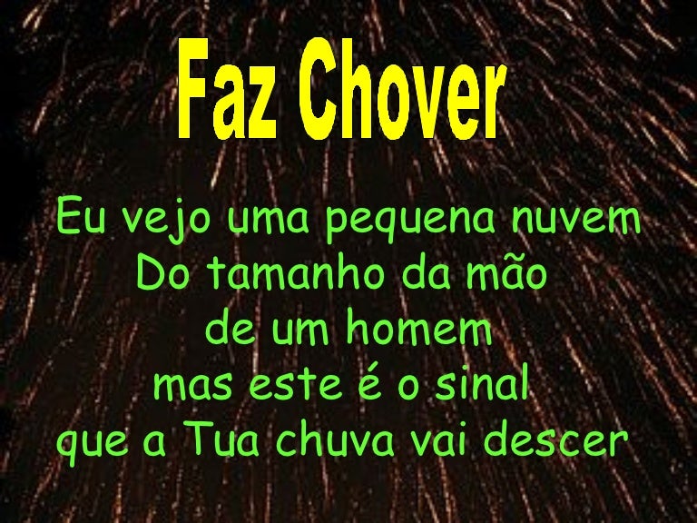 Faz Chover Abre As Comportas Do Céu Letra