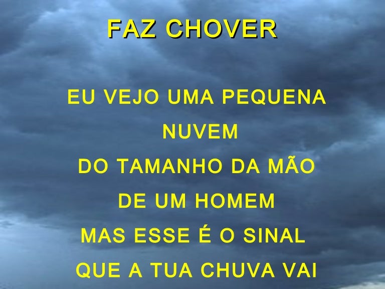 Faz Chover Abre As Comportas Do Céu Letra